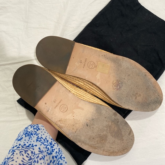 Chanel 18C lambskin leather CC woven raffia espadrilles - Picture 6 of 9